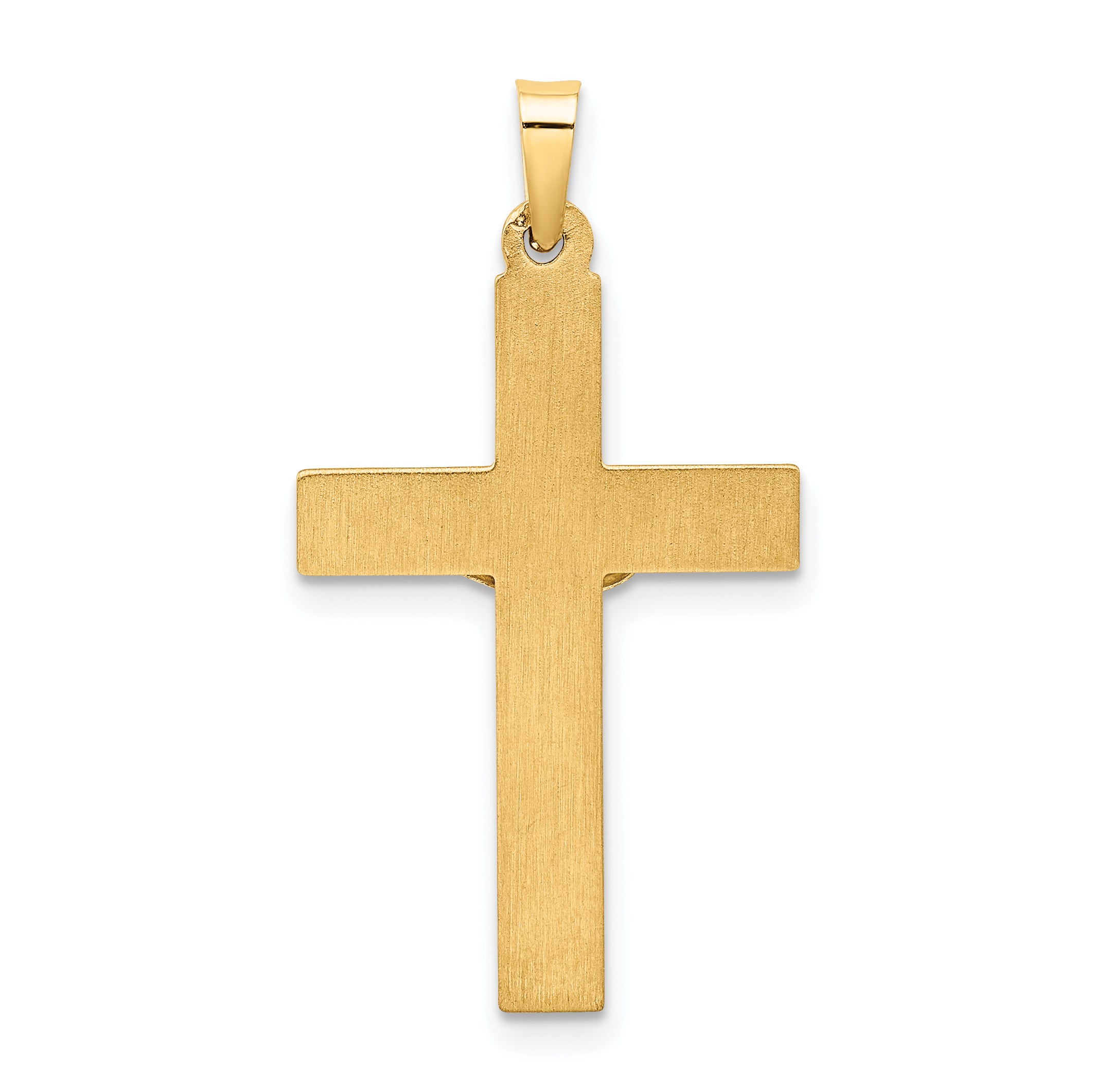 14K Bicolor 14K Bicolor Hohl Poliert Strukturiert Lateinisch Kruzifix