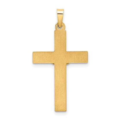 14K Bicolor 14K Bicolor Hohl Poliert Strukturiert Lateinisch Kruzifix