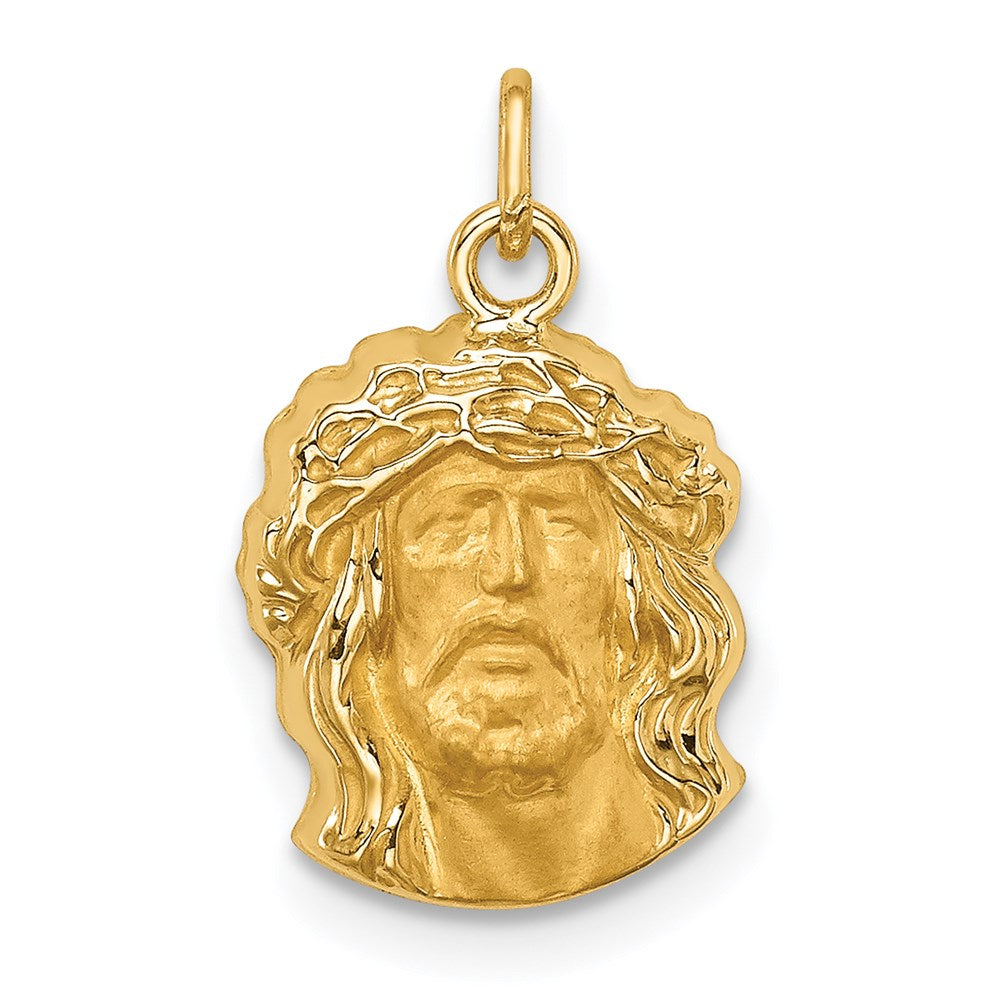 14K Gelbgold 14K Hohl Poliert/satin Klein Jesus Medaille