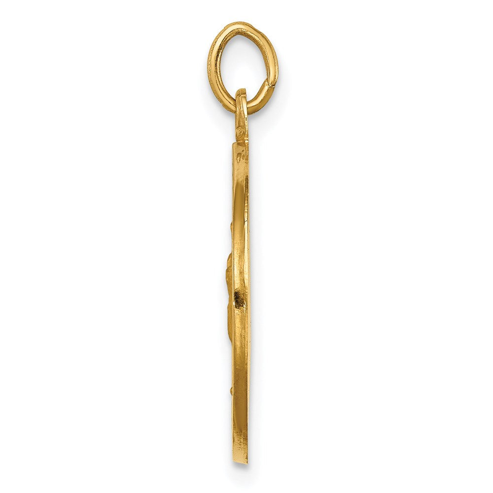 14K Gelbgold Massiv Poliert/satin Rund Our Damen Of Guadalupe Medaille