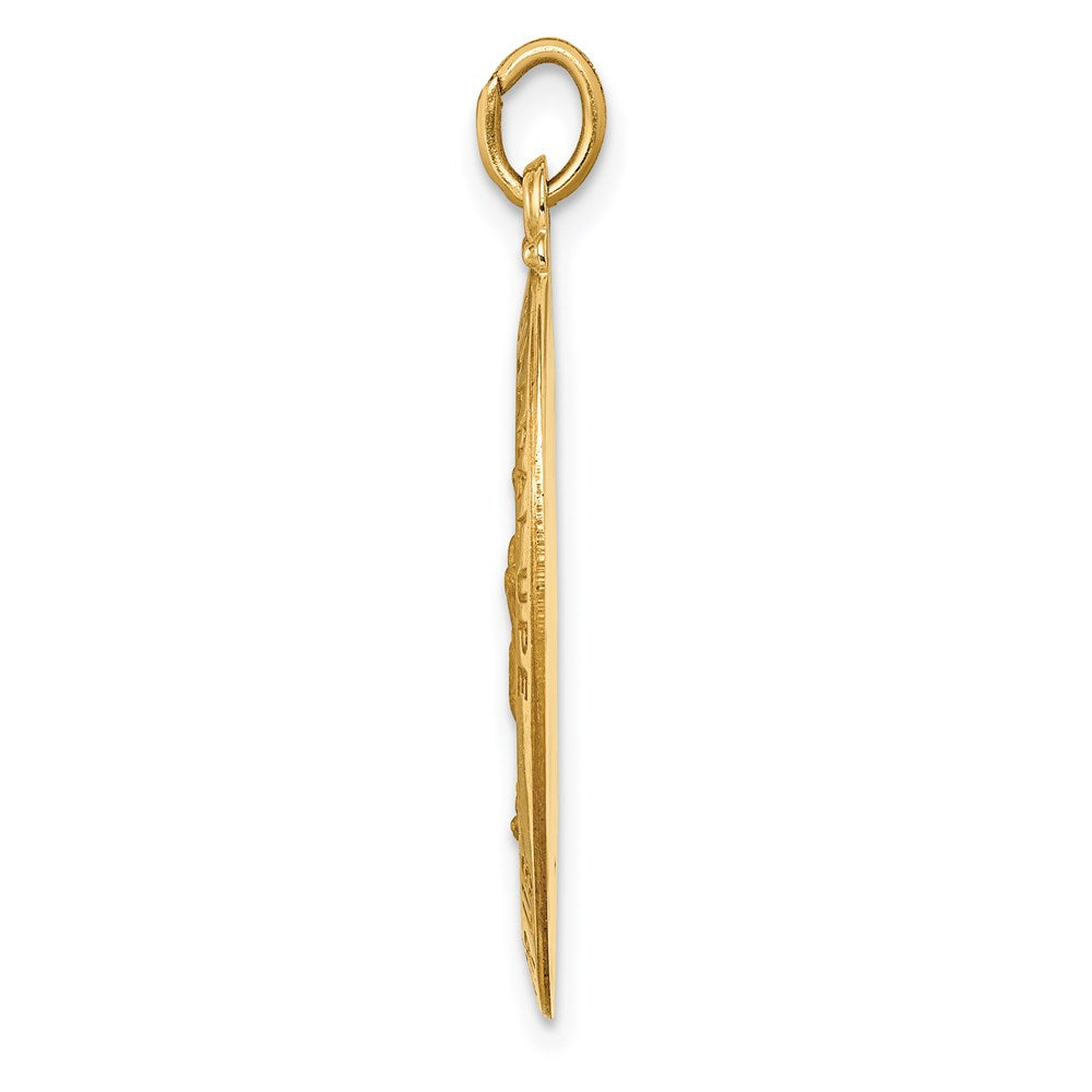 14K Gelbgold Massiv Poliert/satin Oval Our Damen Of Guadalupe Medaille