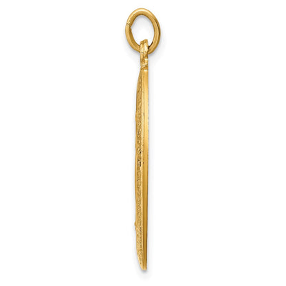 14K Gelbgold Massiv Poliert/satin Mittel Oval Wundertätig Medaille