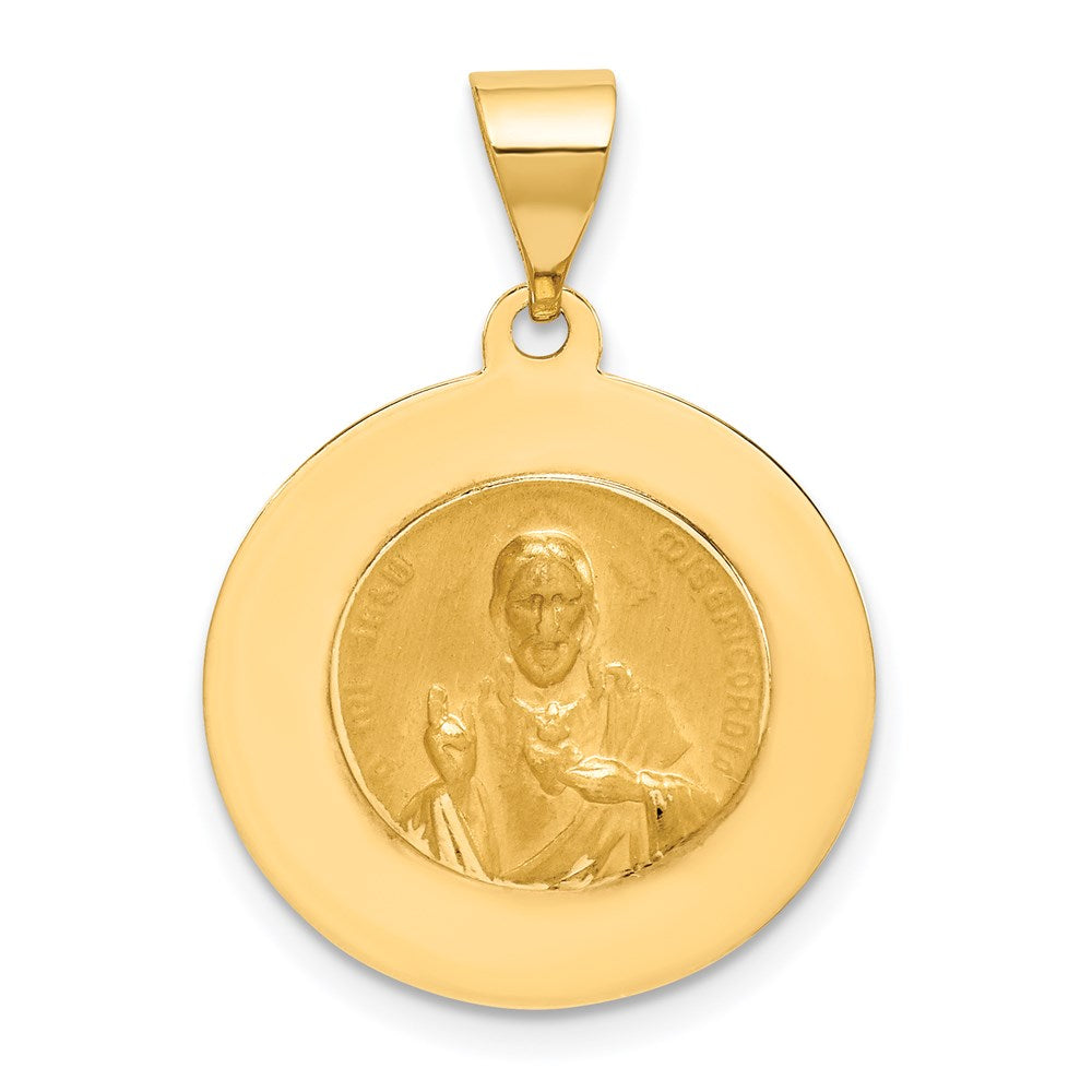 14K Gelbgold 14K Hohl Rund Spanish Escapulario Wendbar Medaille