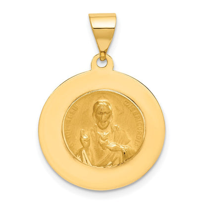 14K Gelbgold 14K Hohl Rund Spanish Escapulario Wendbar Medaille