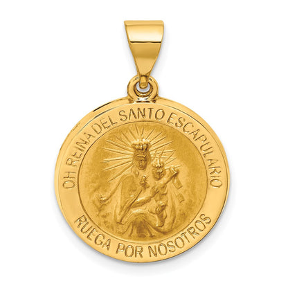 14K Gelbgold 14K Hohl Rund Spanish Escapulario Wendbar Medaille