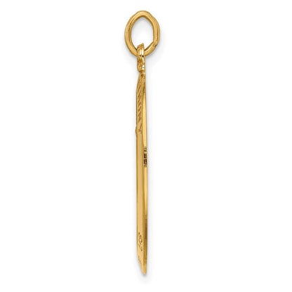 14K Gelbgold Massiv Poliert/satin Oval St. Anthony Medaille