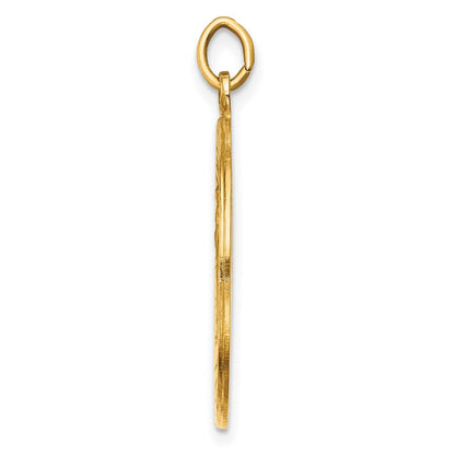 14K Gelbgold Massiv Poliert/satin Mittel Rund St. Christopher Medaille