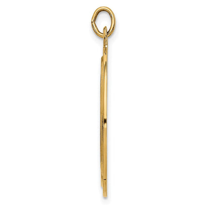 14K Gelbgold Massiv Poliert/satin Mittel Rund Plättchen St. Christopher Medaille