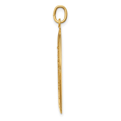 14K Gelbgold Massiv Poliert/satin Groß Oval St. Christopher Medaille