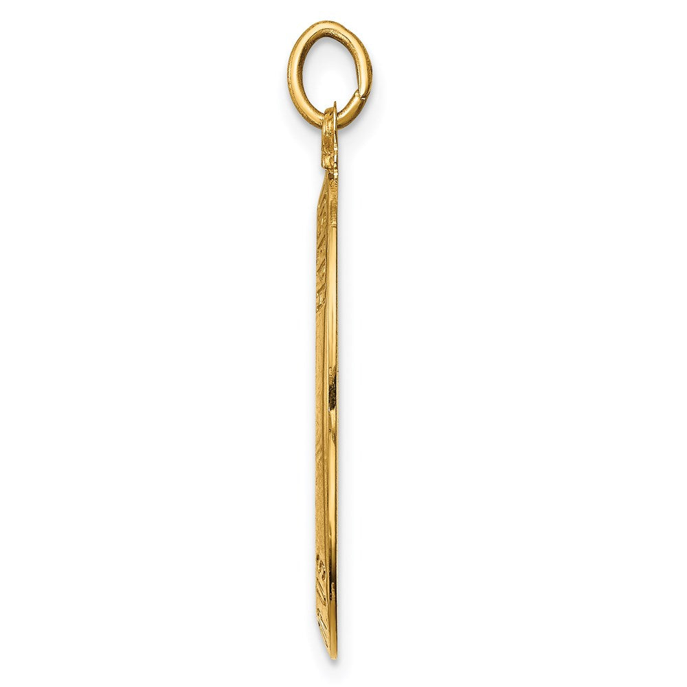 14K Gelbgold Massiv Poliert/satin Oval St. Joseph Medaille