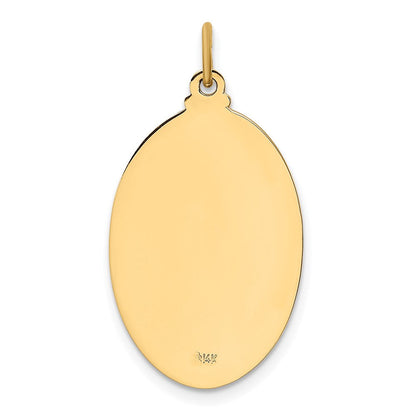 14K Gelbgold Massiv Poliert/satin Oval St. Joseph Medaille