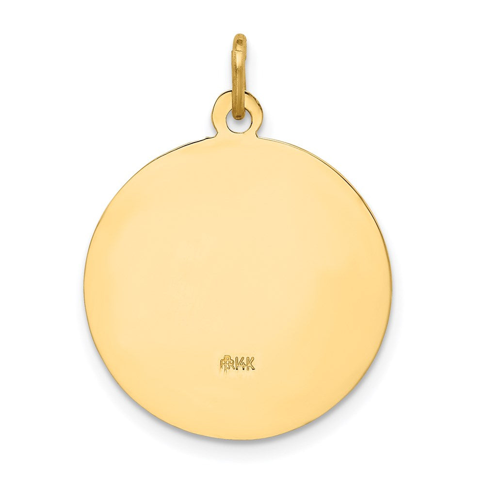 14K Gelbgold Massiv Poliert/satin Klein Rund St. Joseph Medaille
