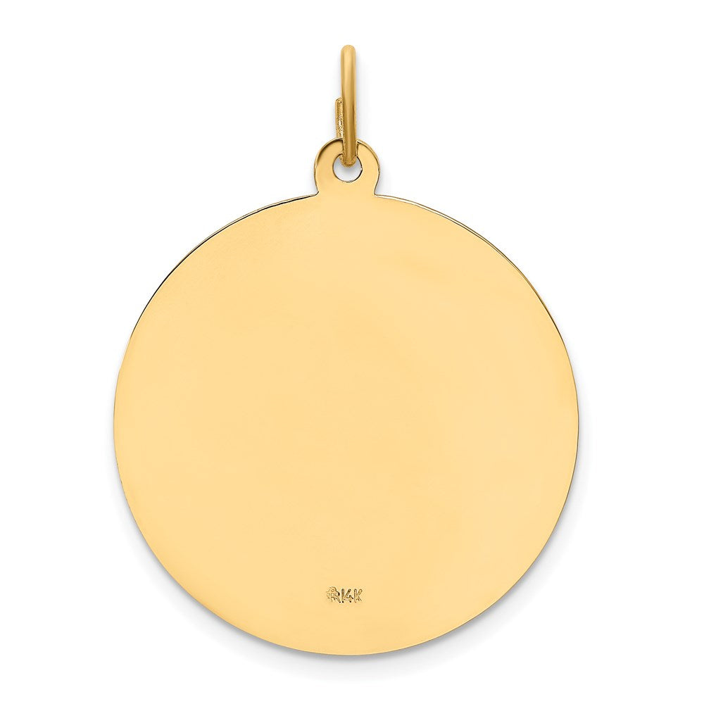 14K Gelbgold Massiv Poliert/satin Groß Rund St. Joseph Medaille