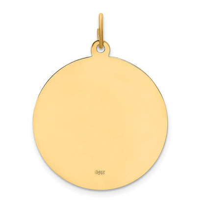 14K Gelbgold Massiv Poliert/satin Groß Rund St. Joseph Medaille