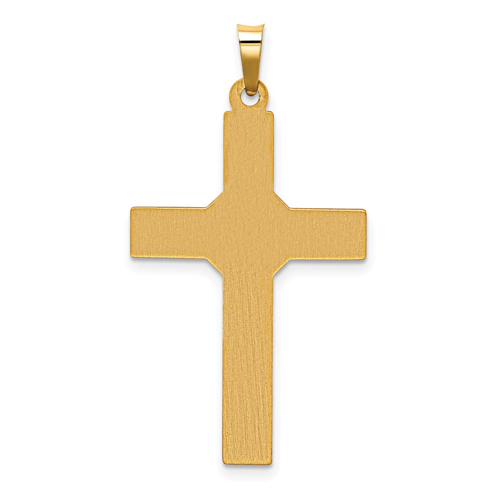 14K Gelbgold 14K Hohl Poliert Mittig X Kreuz