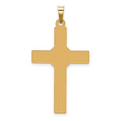 14K Gelbgold 14K Hohl Poliert Mittig X Kreuz