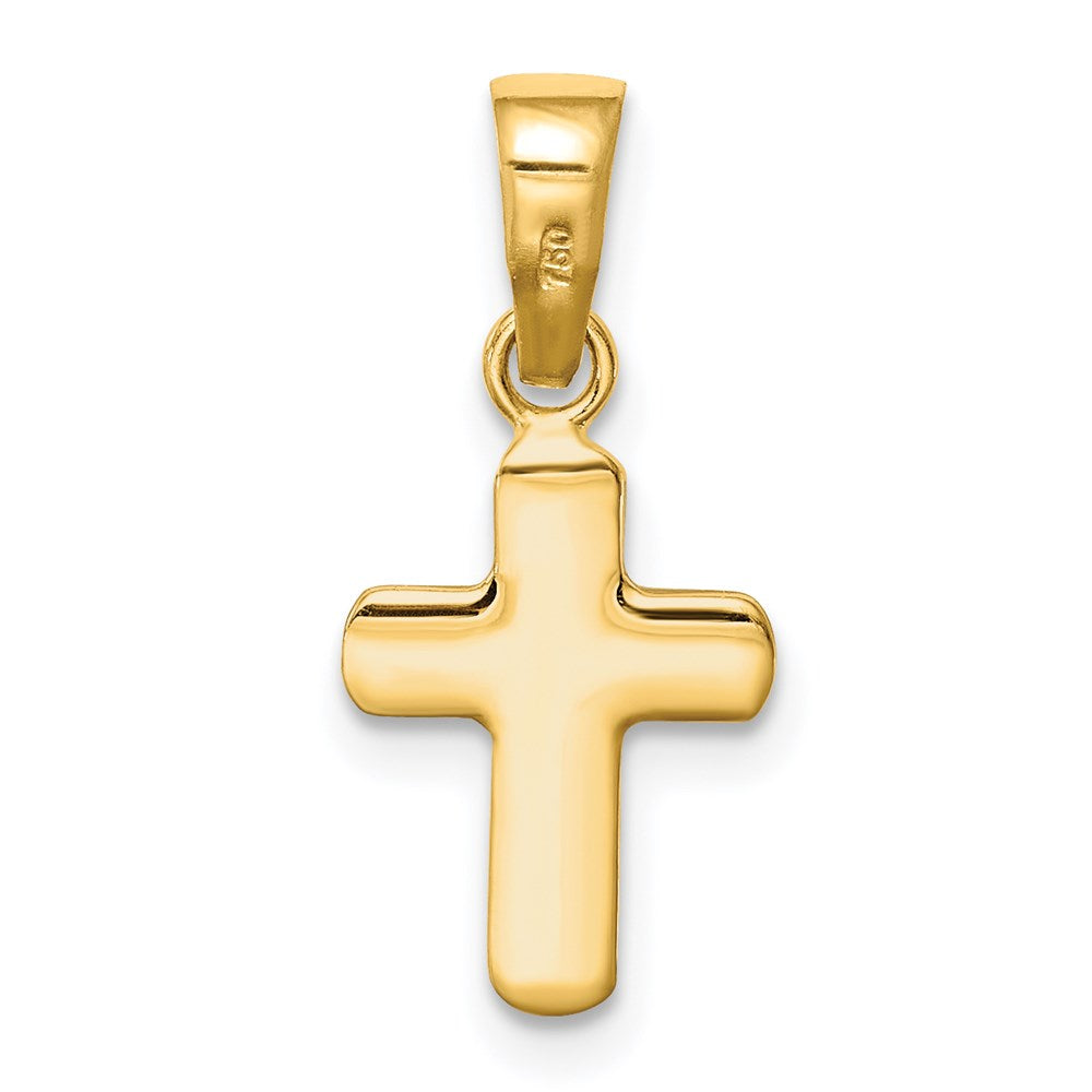 14K Gelbgold 14K Poliert Hohl Lateinisch Kreuz Anhänger