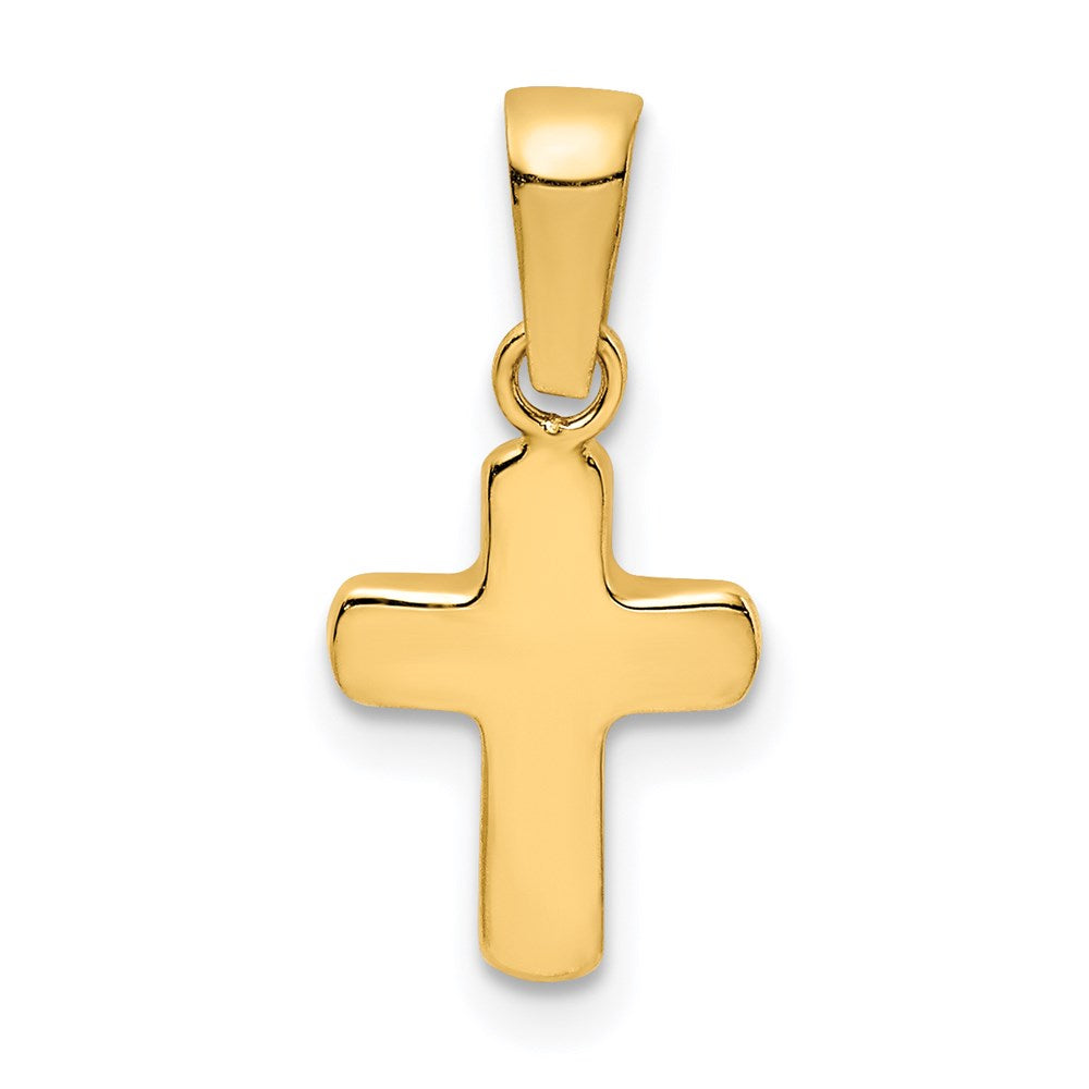 14K Gelbgold 14K Poliert Hohl Lateinisch Kreuz Anhänger
