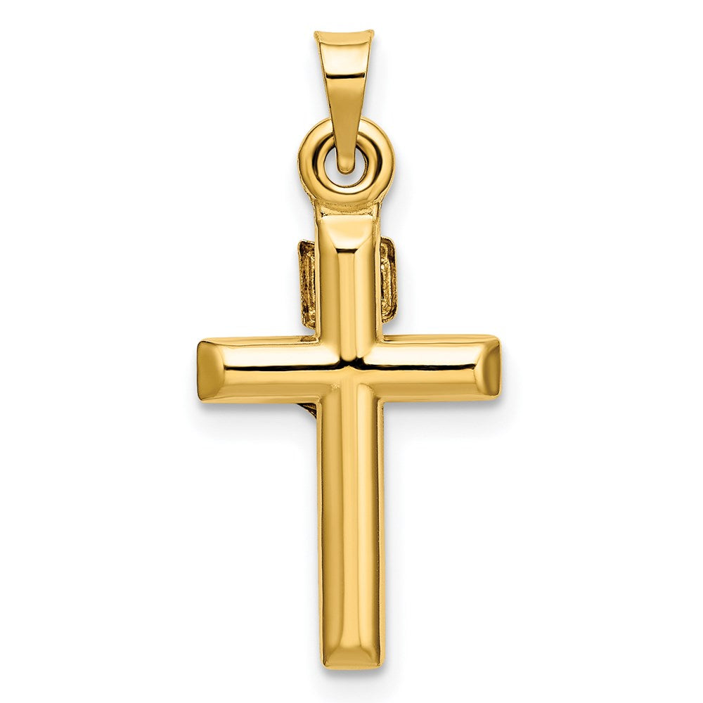 14K Gelbgold 14K Hohl Kruzifix Anhänger
