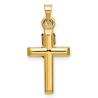 14K Gelbgold 14K Hohl Kruzifix Anhänger