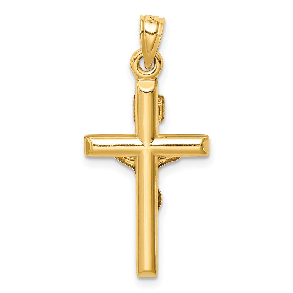 14K Gelbgold 14K Hohl Kruzifix Anhänger