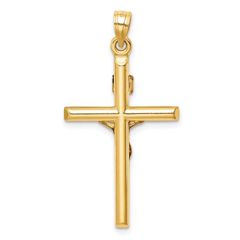 14K Gelbgold 14K Hohl Kruzifix Anhänger