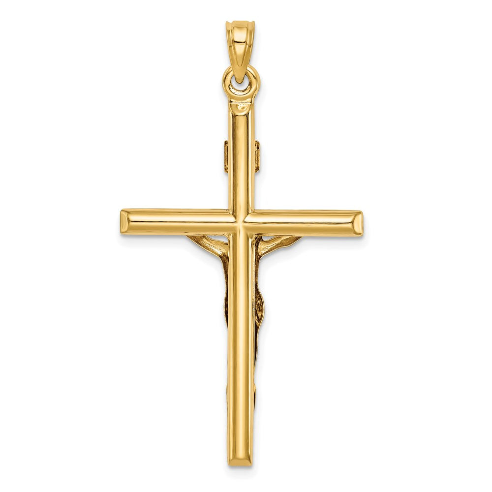14K Gelbgold 14K Hohl Kruzifix Anhänger