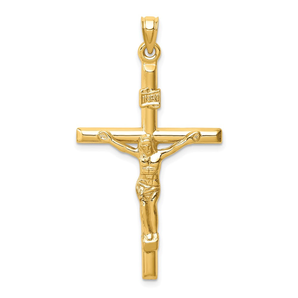 14K Gelbgold 14K Hohl Kruzifix Anhänger