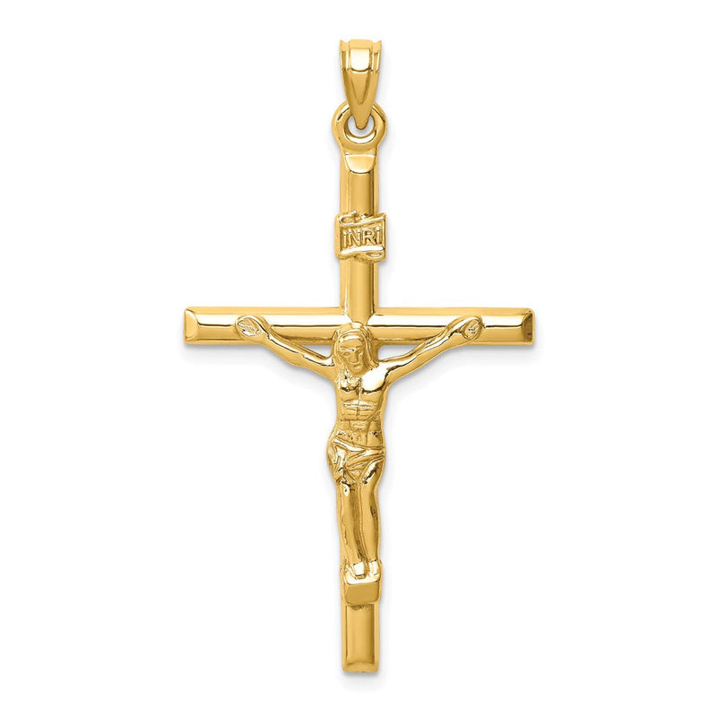 14K Gelbgold 14K Hohl Kruzifix Anhänger