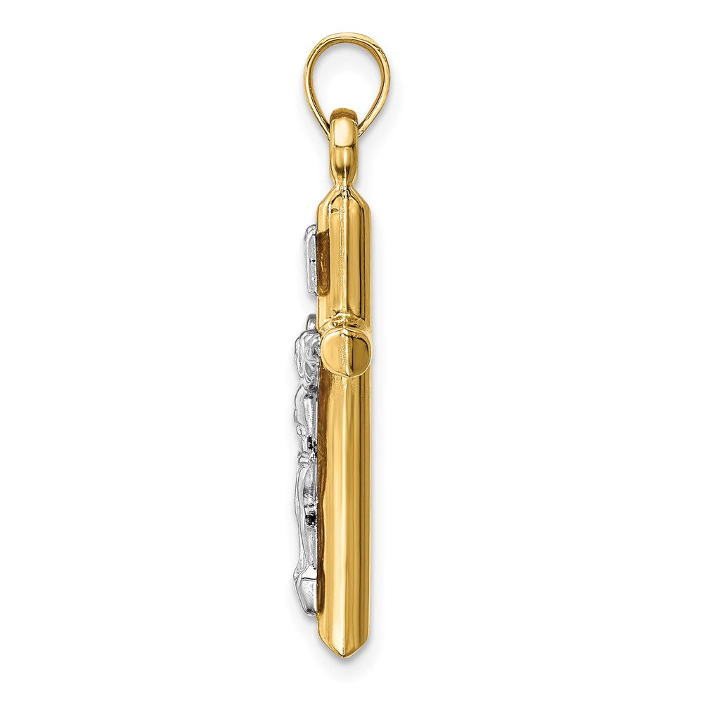 14K Bicolor 14K Bicolor Hohl Kruzifix Anhänger