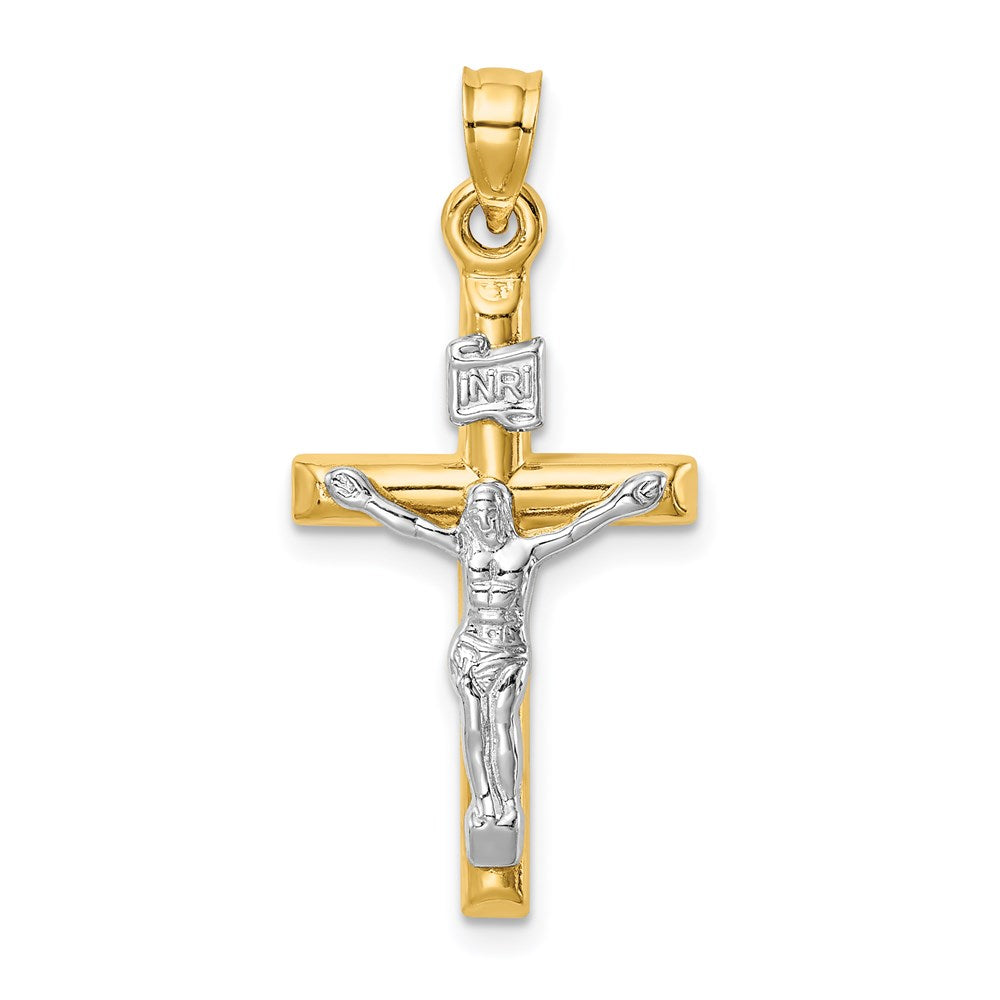 14K Bicolor 14K Bicolor Hohl Kruzifix Anhänger