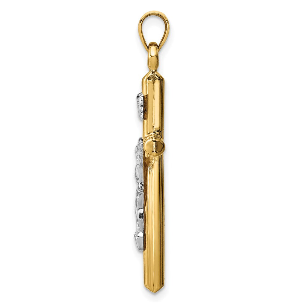 14K Bicolor 14K Bicolor Hohl Kruzifix Anhänger