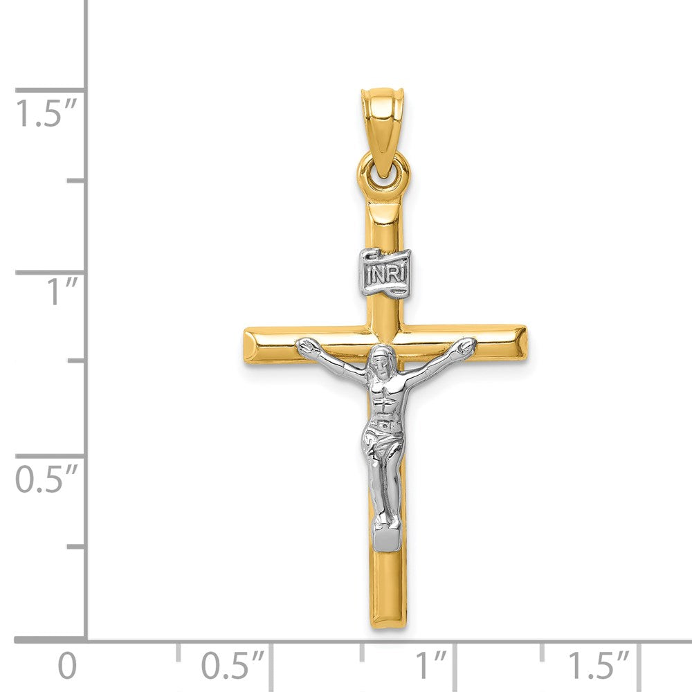 14K Bicolor 14K Bicolor Hohl Kruzifix Anhänger