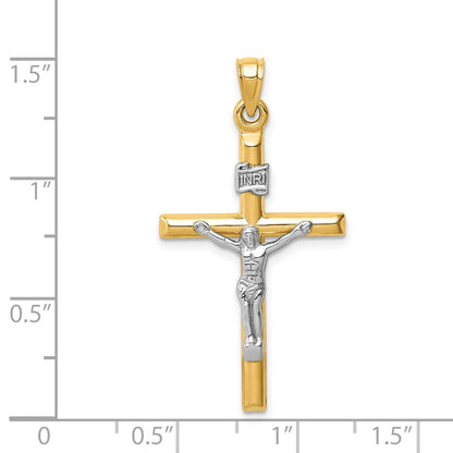 14K Bicolor 14K Bicolor Hohl Kruzifix Anhänger