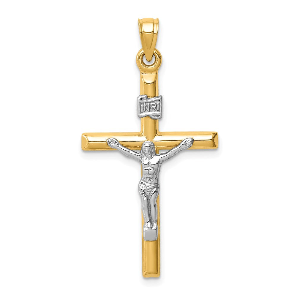 14K Bicolor 14K Bicolor Hohl Kruzifix Anhänger
