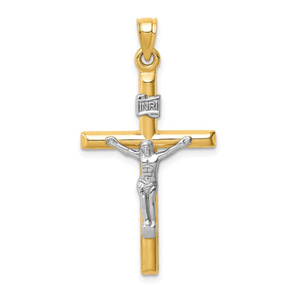 14K Bicolor 14K Bicolor Hohl Kruzifix Anhänger