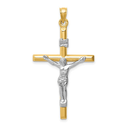 14K Bicolor 14K Bicolor Hohl Kruzifix Anhänger