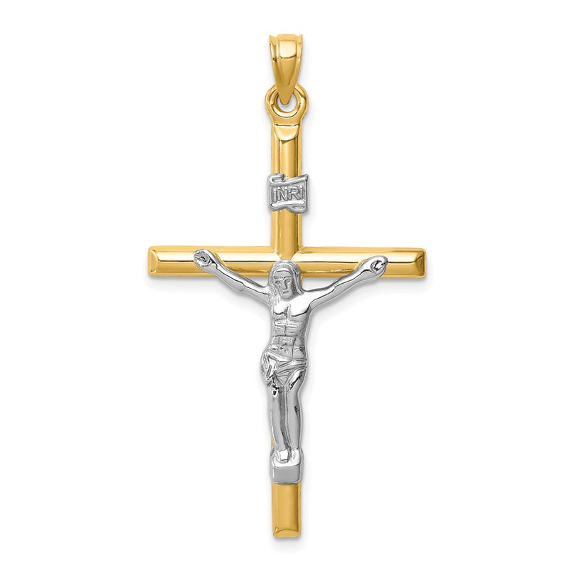 14K Bicolor 14K Bicolor Hohl Kruzifix Anhänger