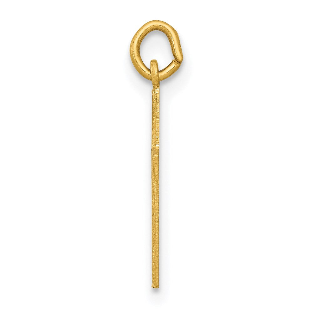 14K Gelbgold 14K Herz Kreuz Charm