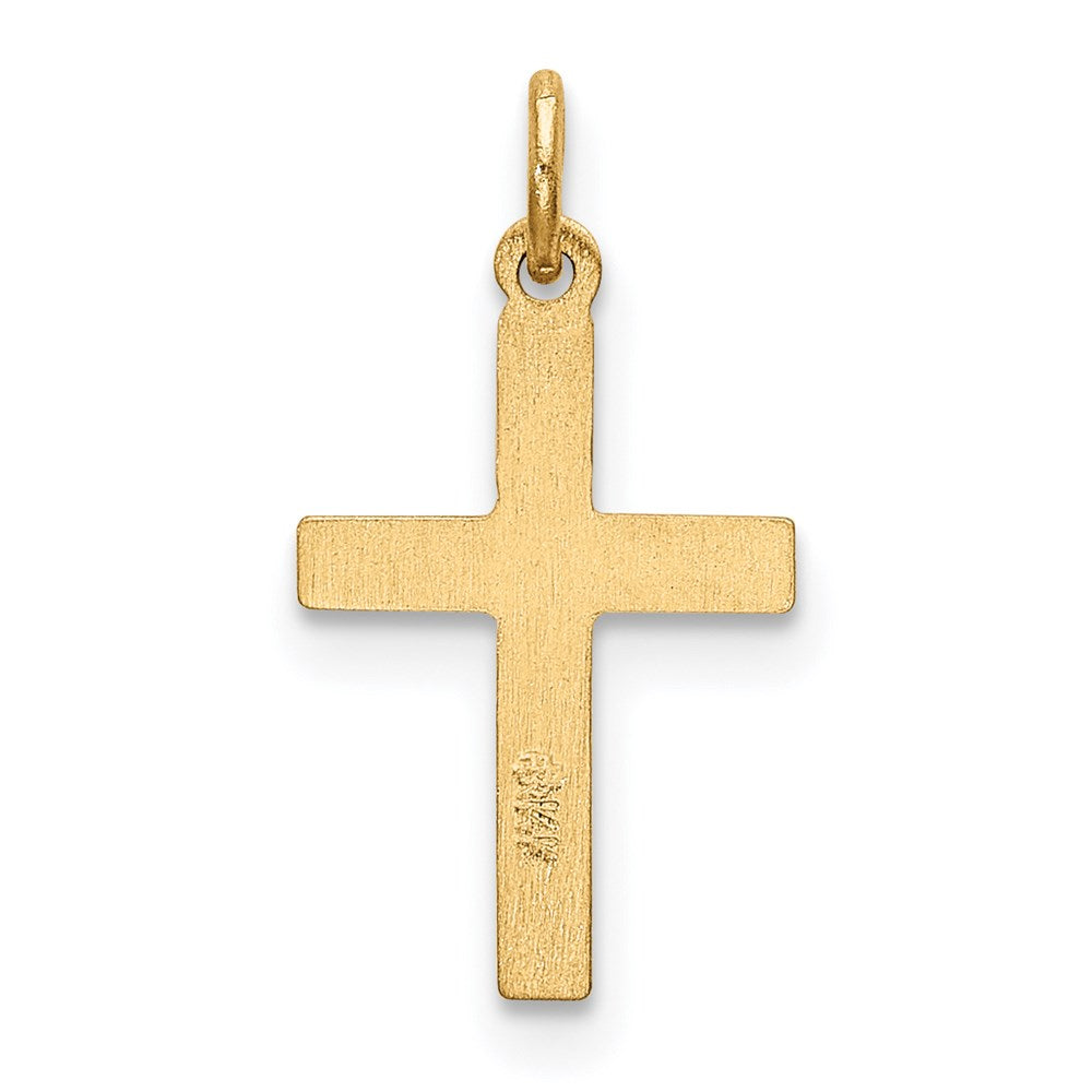 14K Gelbgold 14K Herz Kreuz Charm