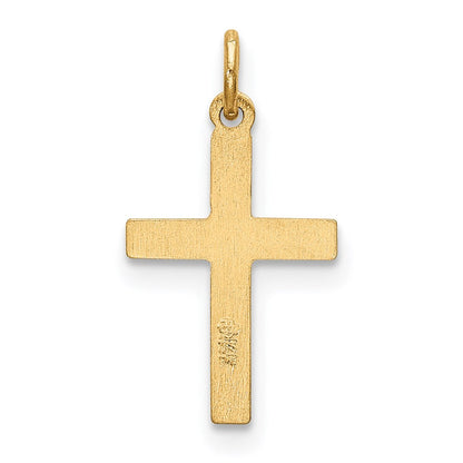 14K Gelbgold 14K Herz Kreuz Charm