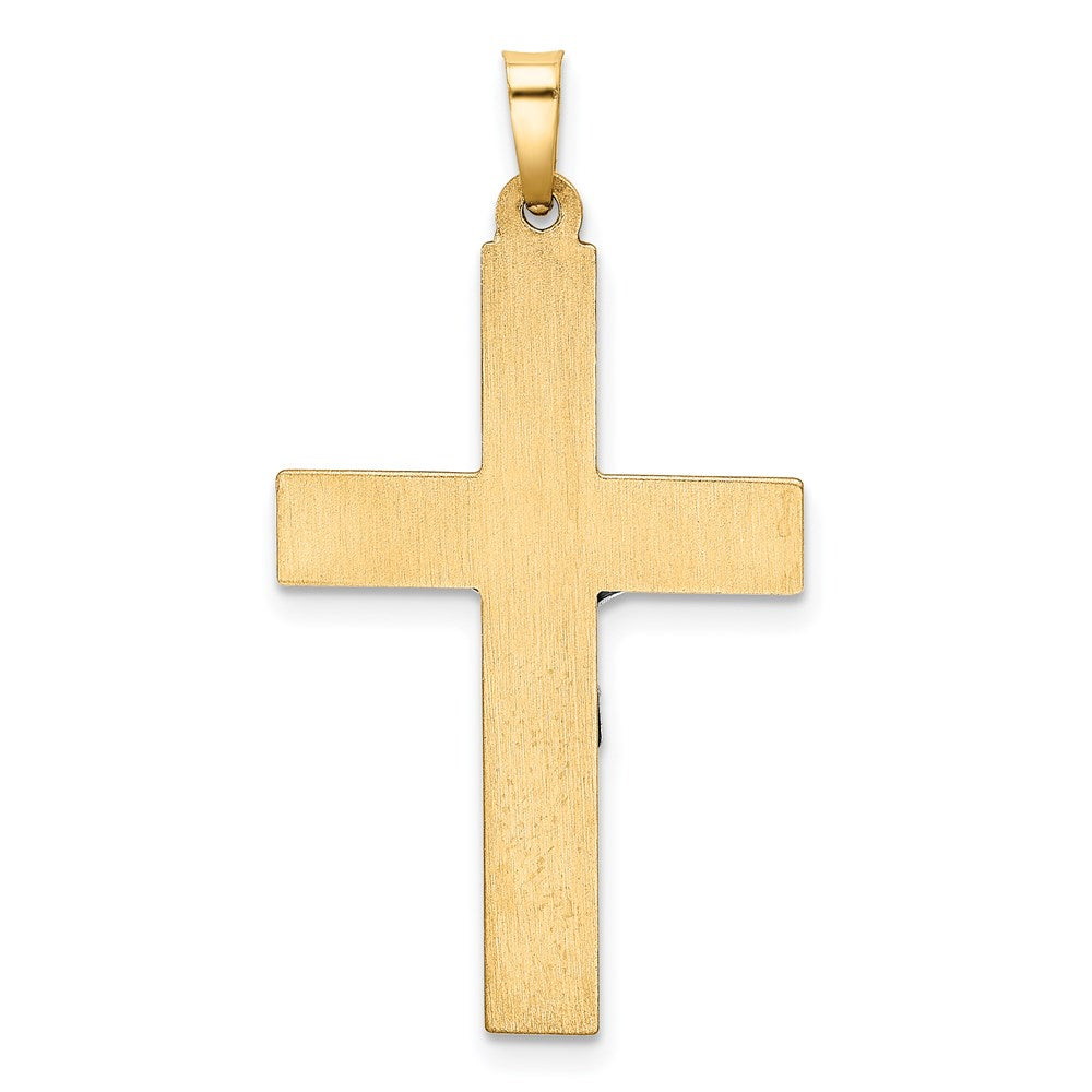 14K Bicolor 14K Bicolor Hohl Poliert Strukturiert Lateinisch Kruzifix