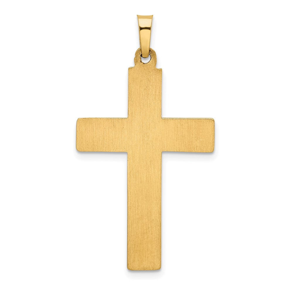 14K Bicolor 14K Bicolor Hohl Poliert Strukturiert Lateinisch Kruzifix