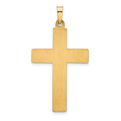 14K Bicolor 14K Bicolor Hohl Poliert Strukturiert Lateinisch Kruzifix