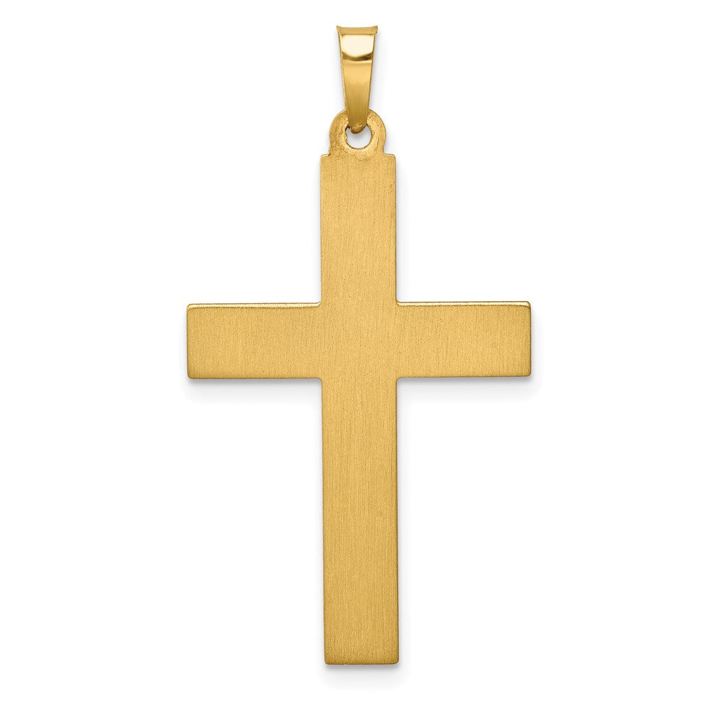 14K Bicolor 14K Bicolor Hohl Poliert Strukturiert & Striped Lateinisch Kruzifix