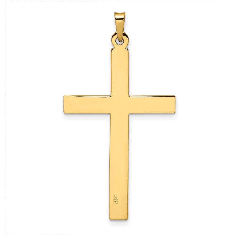 14K Gelbgold Poliert Massiv Kreuz-Anhänger