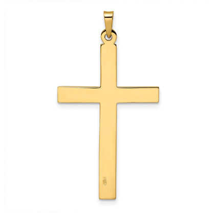 14K Gelbgold Poliert Massiv Kreuz-Anhänger