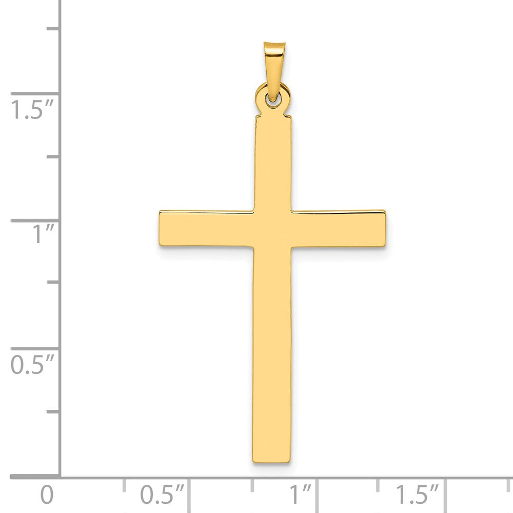 14K Gelbgold Poliert Massiv Kreuz-Anhänger