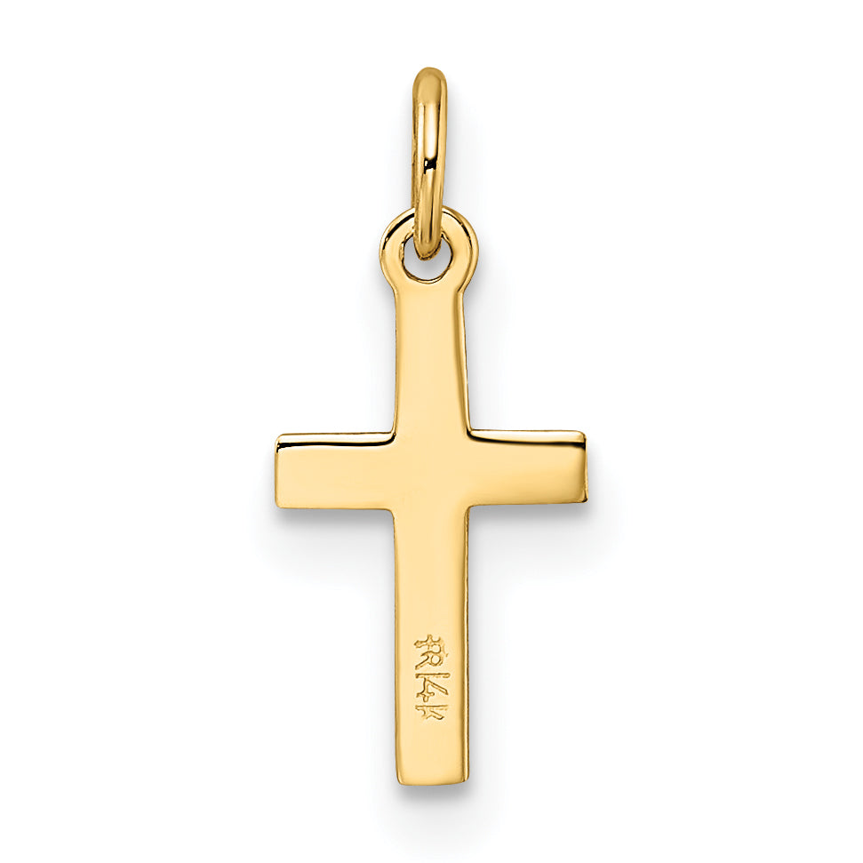 14K Gelbgold 14K Poliert Massiv Kreuz Anhänger