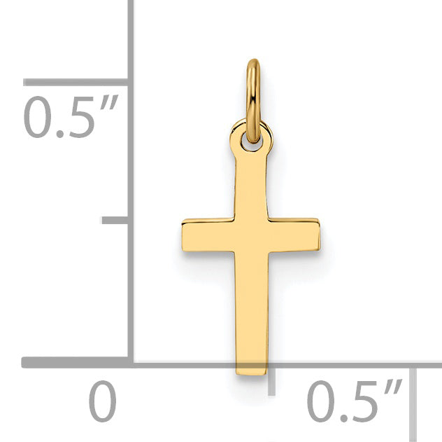 14K Gelbgold 14K Poliert Massiv Kreuz Anhänger